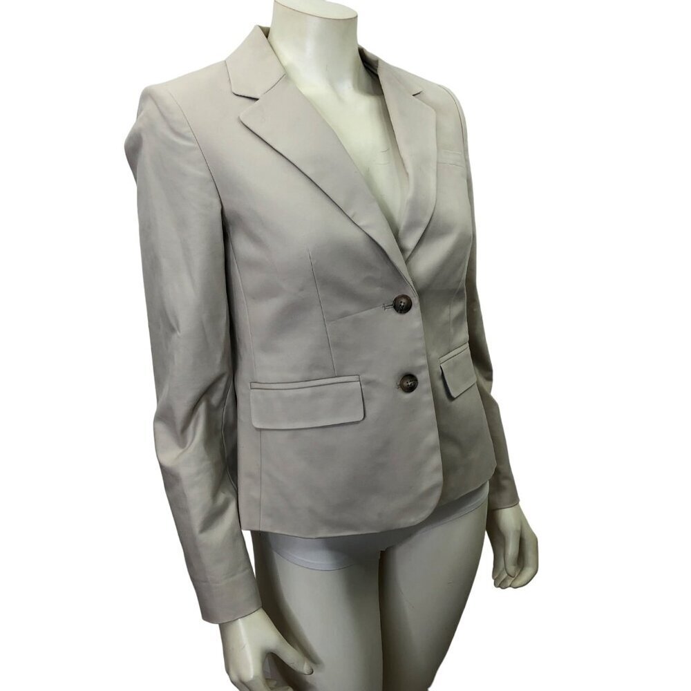 TOMMY HILFIGER TWO BUTTON COTTON BEIGE BLAZER size 4